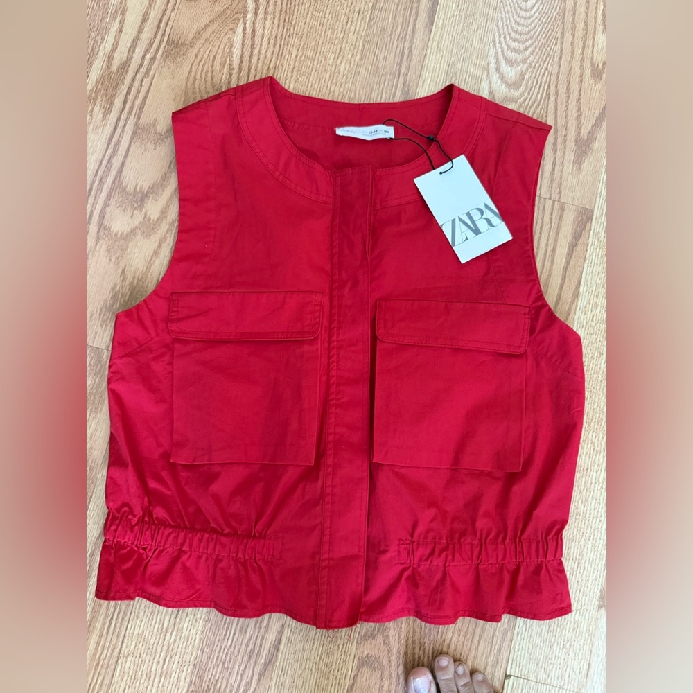 Zara Bold Red Top